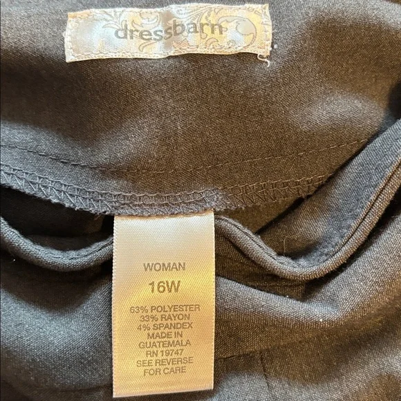 dressbarn Charcoal Gray Women's Trousers - Picture 2 of 2